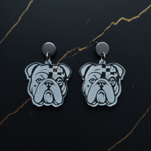 Aretes Bulldog Inglés Transparentes