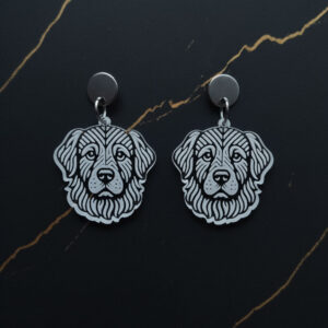 Aretes Golden Retriever Transparentes