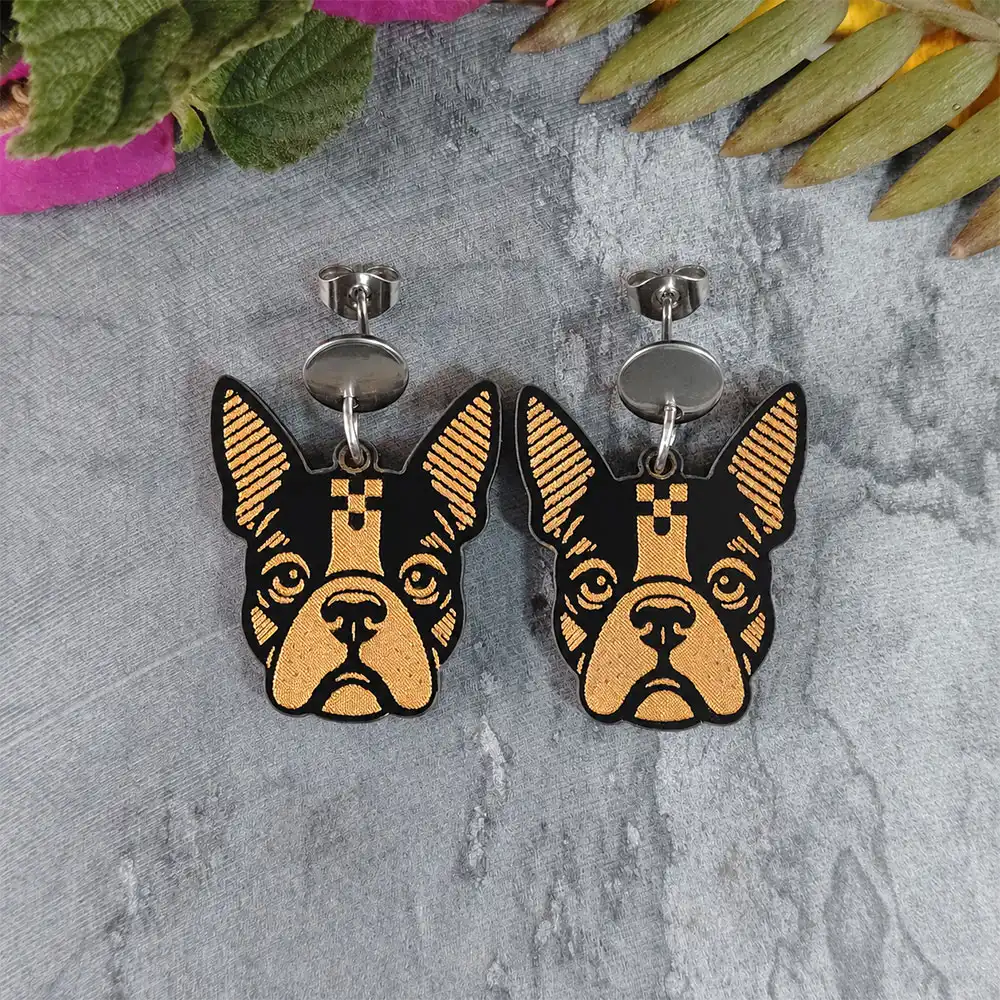 Aretes Boston Terrier
