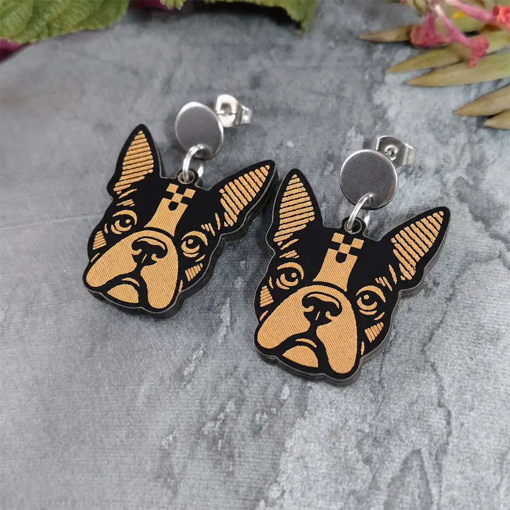 Aretes Boston Terrier