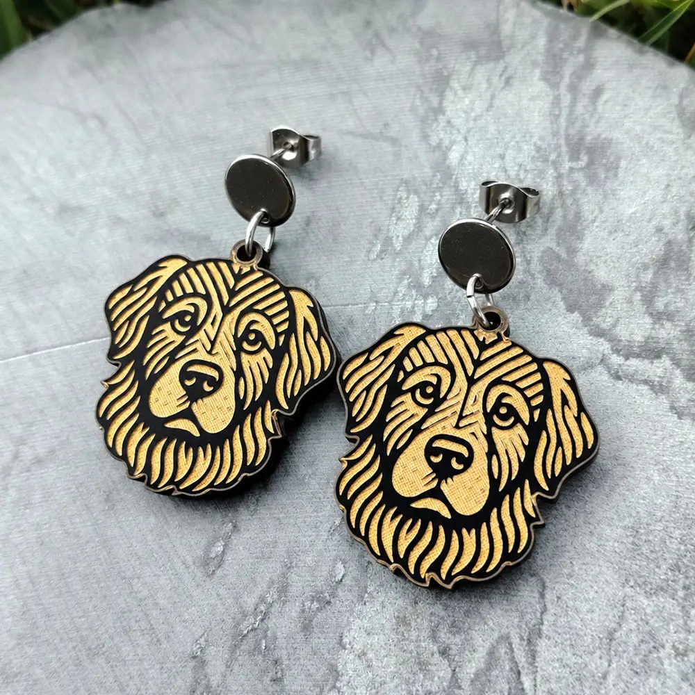 Aretes Golden Retriever