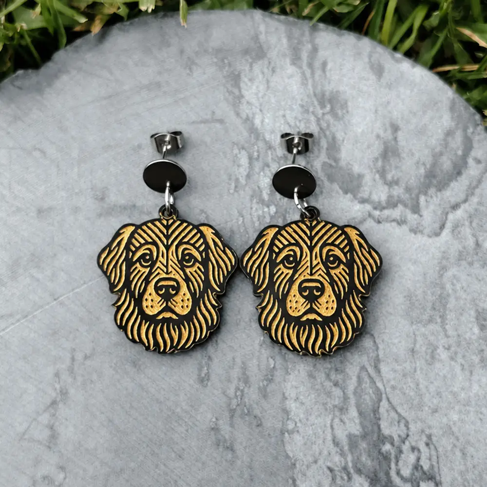 Aretes Golden Retriever